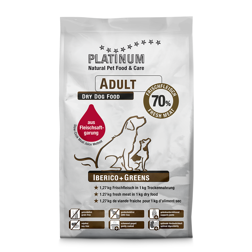 Platinum Natural Pet Food & Care Adult Iberico + Greens