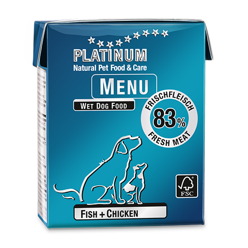 Platinum Natural Pet Food & Care Menu Fish + Chicken