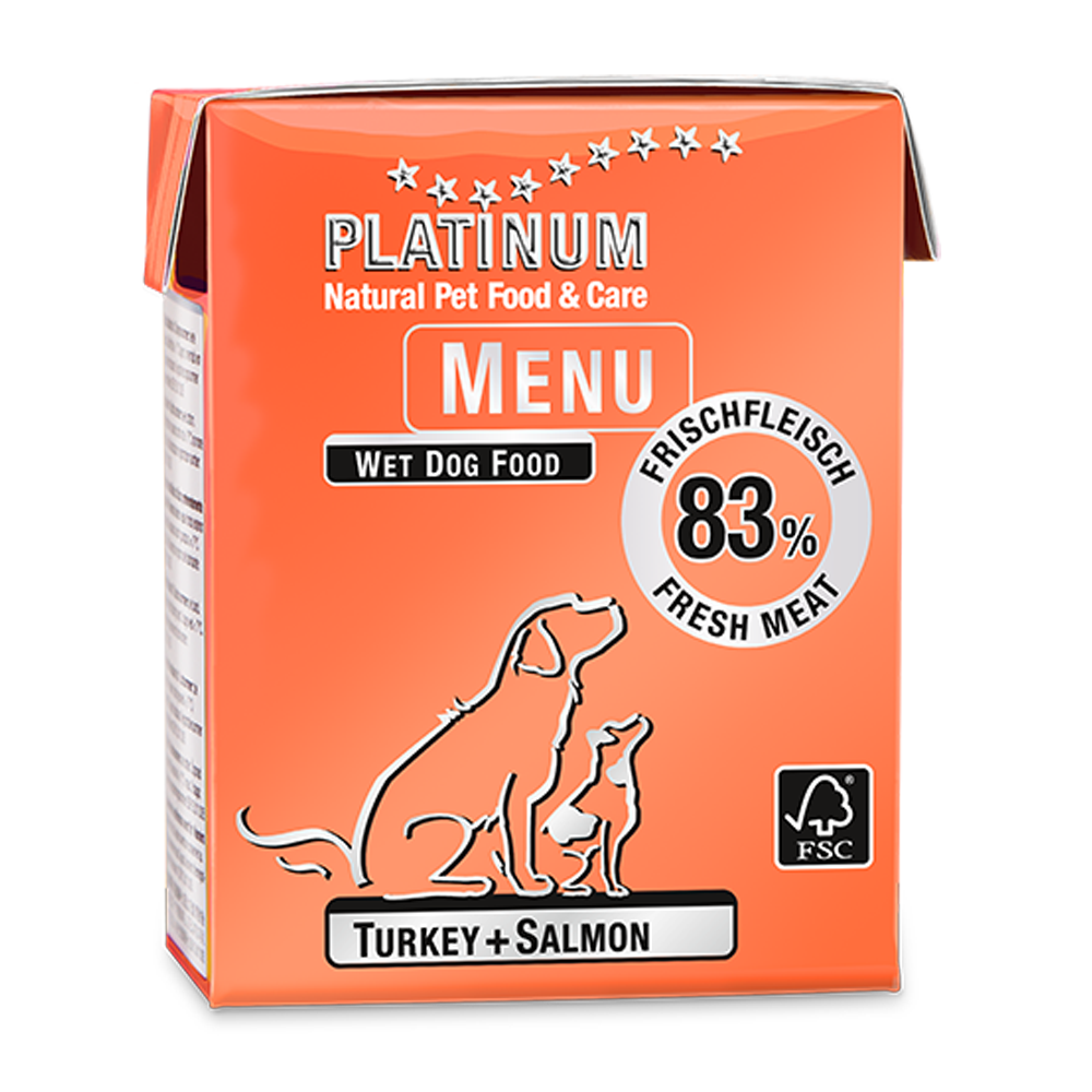 Platinum Natural Pet Food & Care Menu Turkey + Salmon